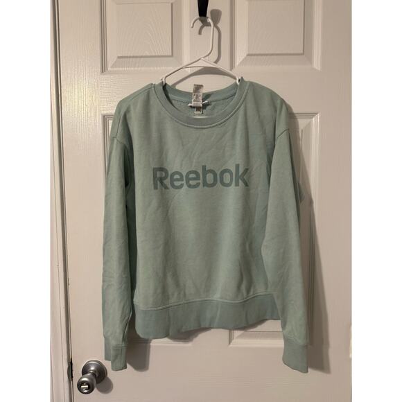 Reebok Light Blue Logo Crewneck Sweatshirt Sz: medium - Picture 1 of 4